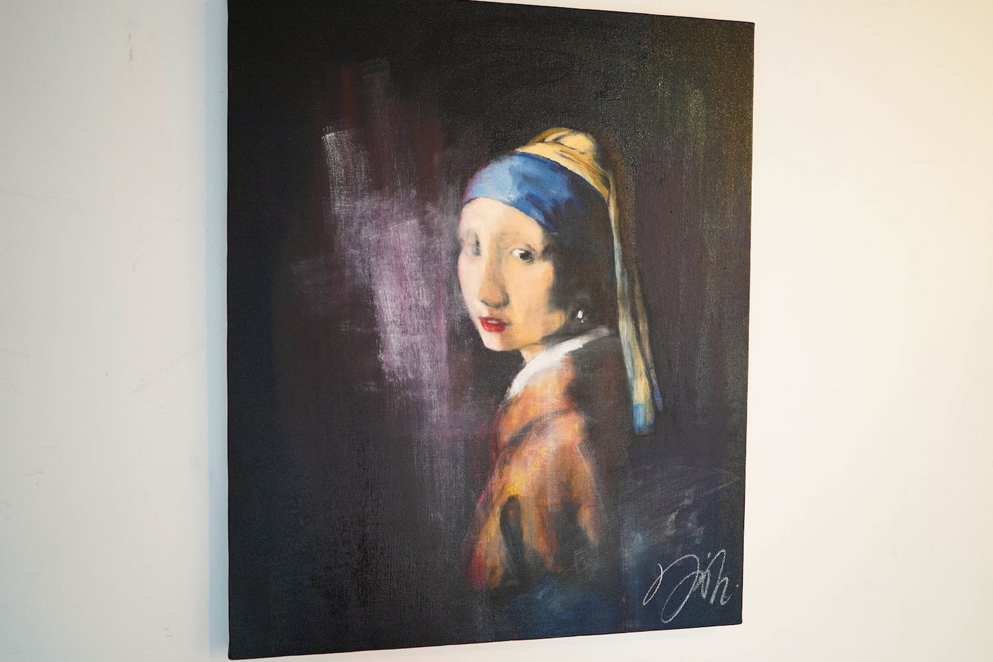 Girl with a pearl earring contemporary contemporary painting art