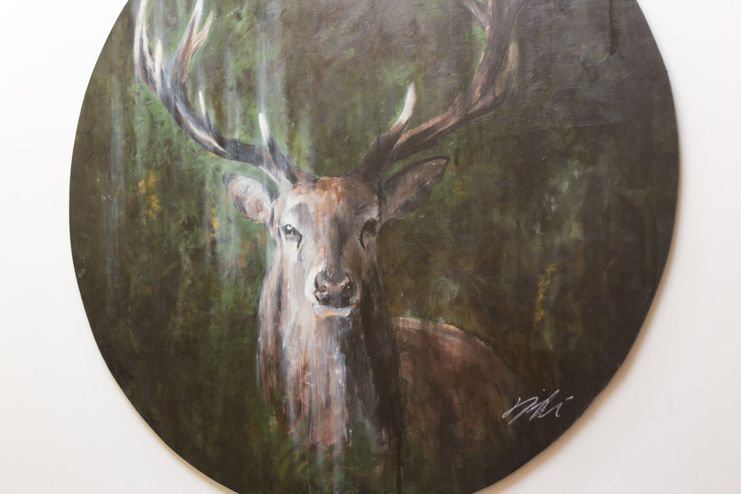 God bless you 幸せを運ぶトナカイ (happiness) contemporary painting art