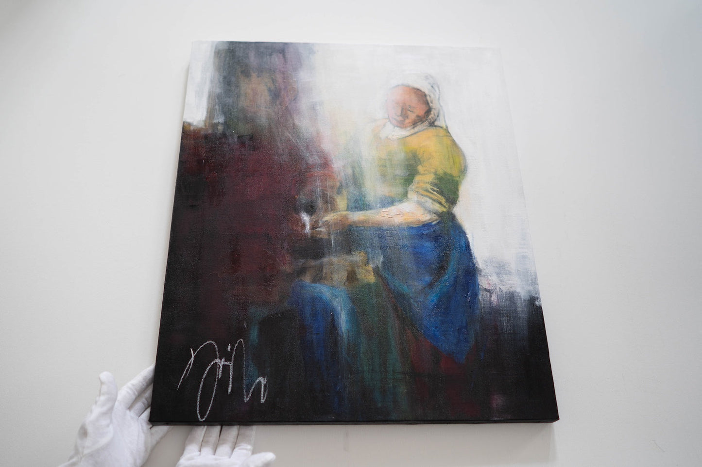 Het melkmeisje contemporary after Essential Vermeer contemporary painting art