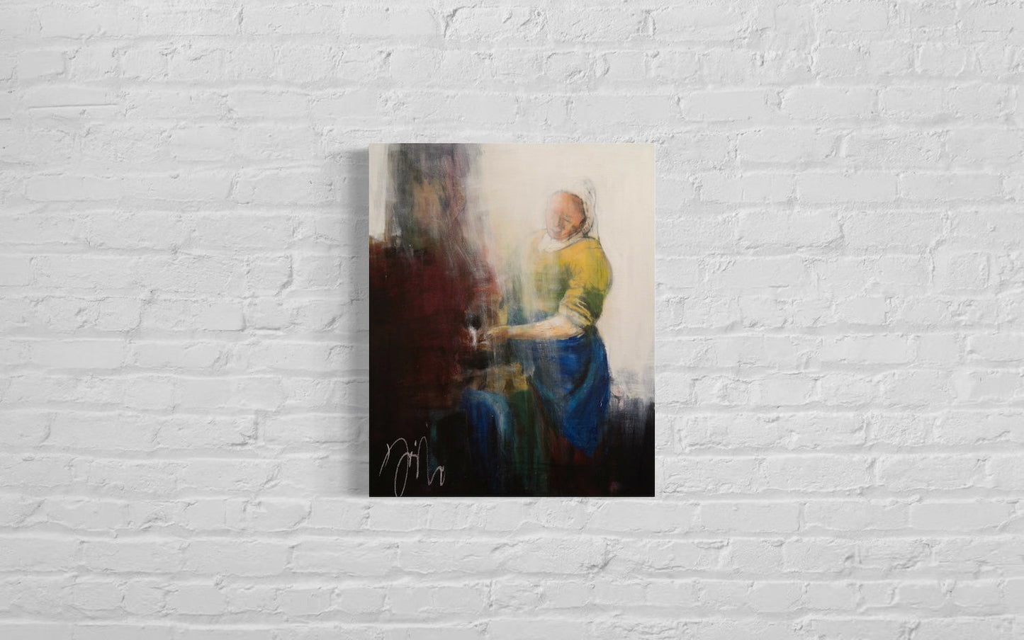 Het melkmeisje contemporary after Essential Vermeer contemporary painting art