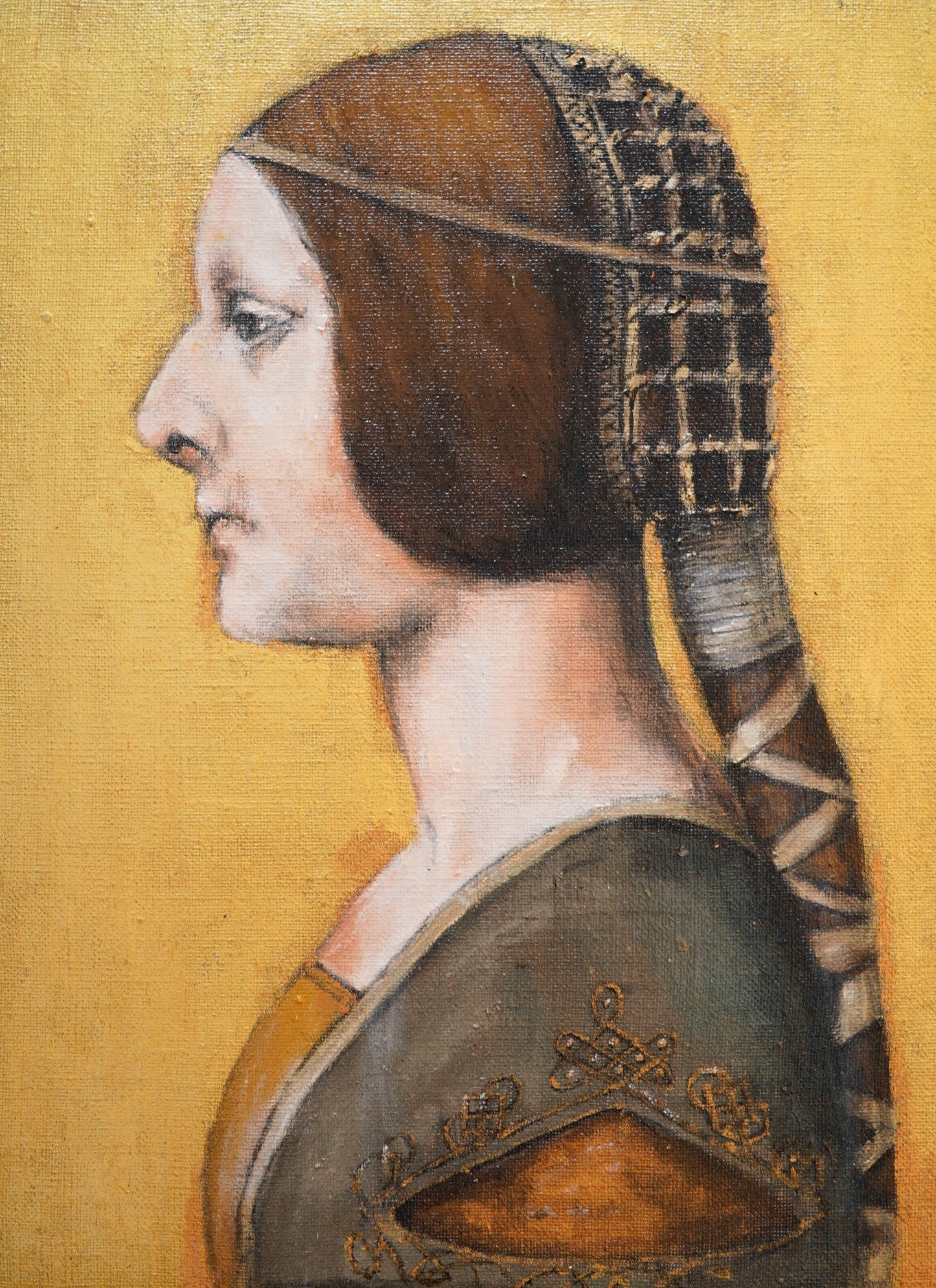 La Bella Principessa contemporary after Leonardo da vinci contemporary painting art