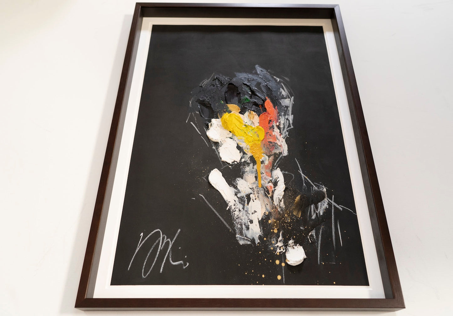 mirror series Yellow Portrait work (Extra Large) contemporary painting art