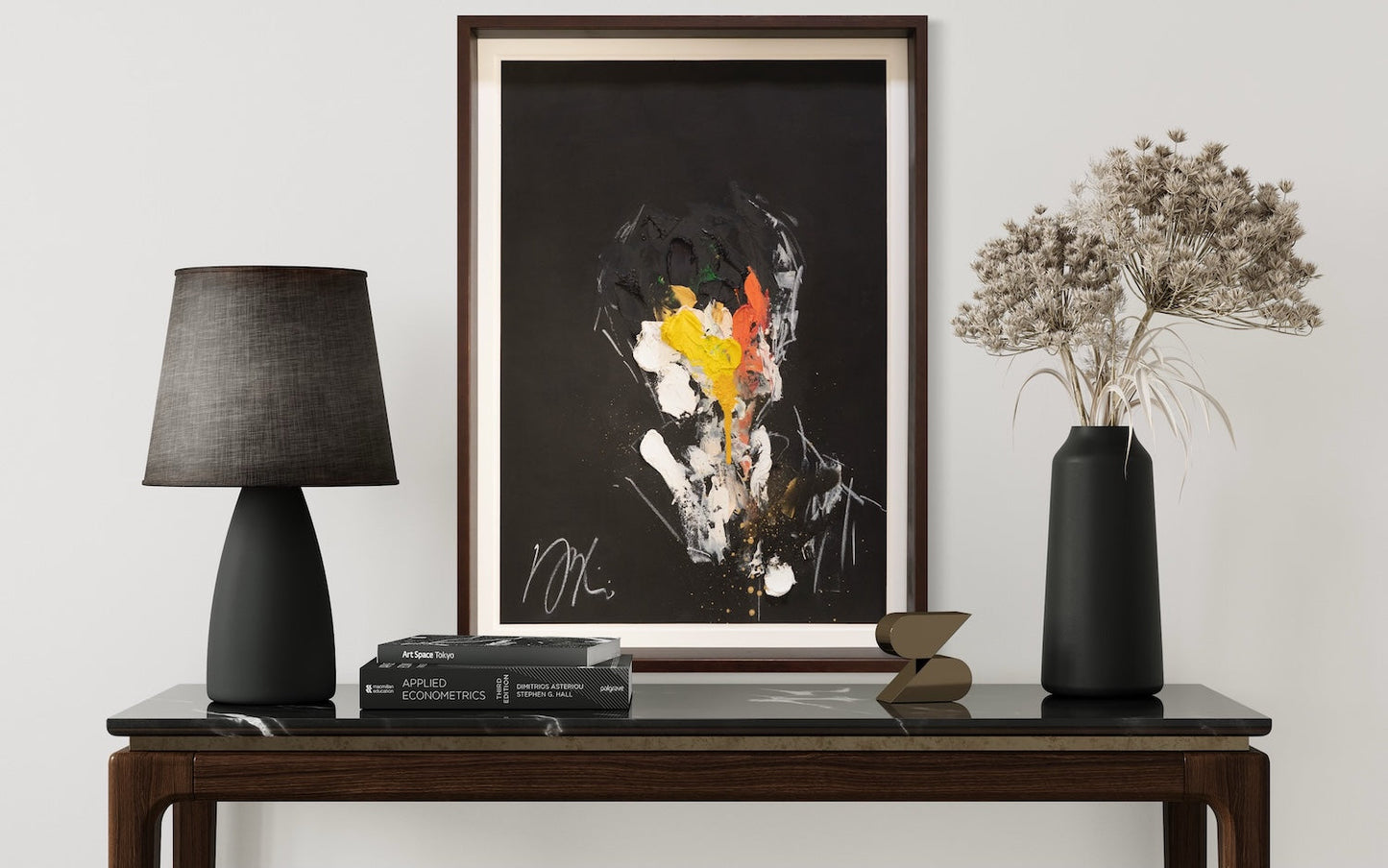 mirror series Yellow Portrait work (Extra Large) contemporary painting art