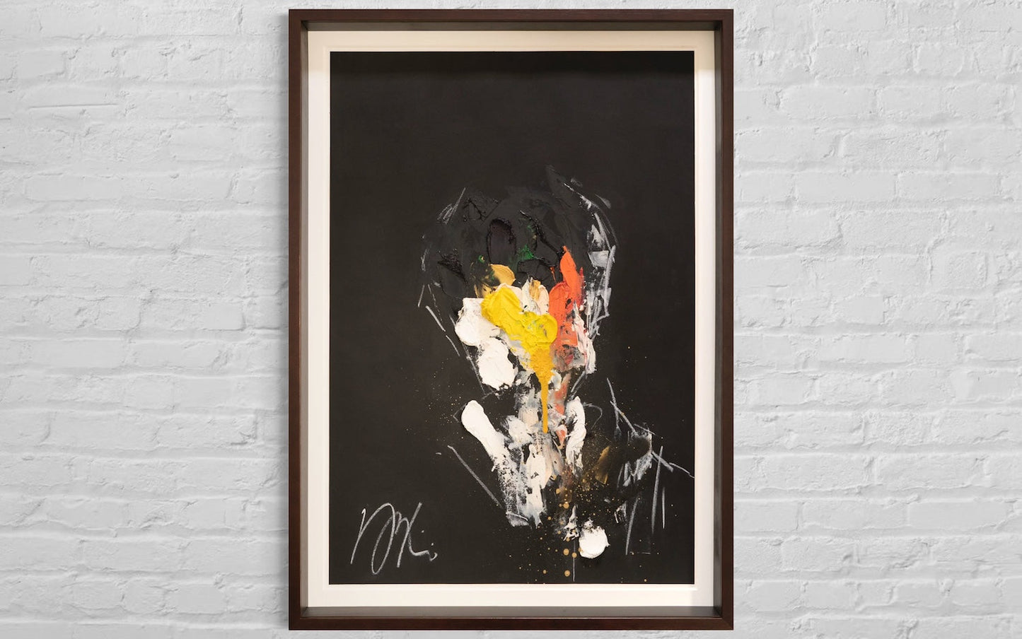 mirror series Yellow Portrait work (Extra Large) contemporary painting art