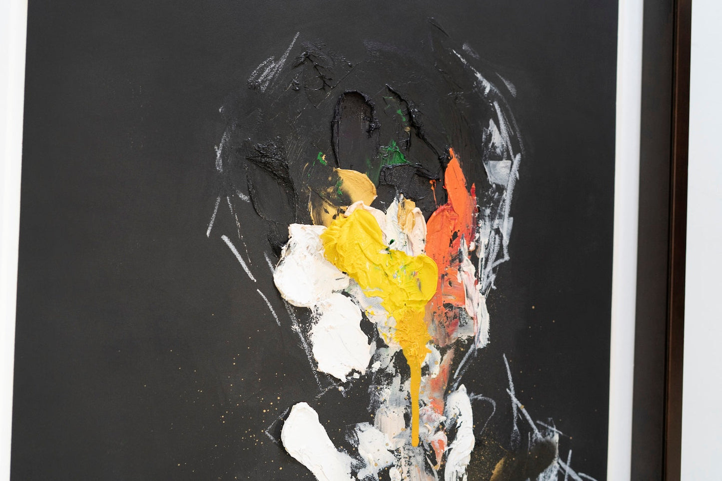 mirror series Yellow Portrait work (Extra Large) contemporary painting art