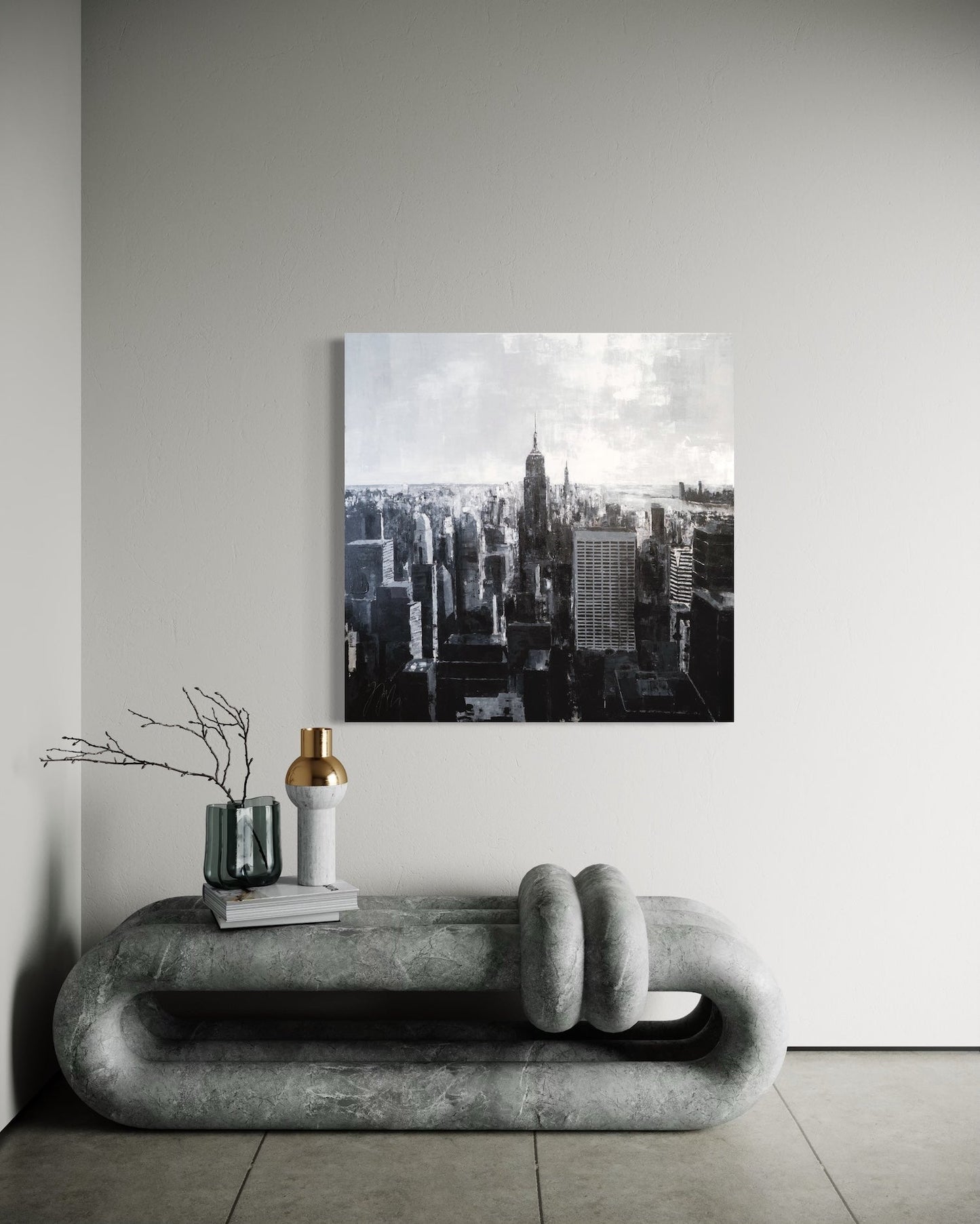 New York city scape composition #15 contemporary painting art