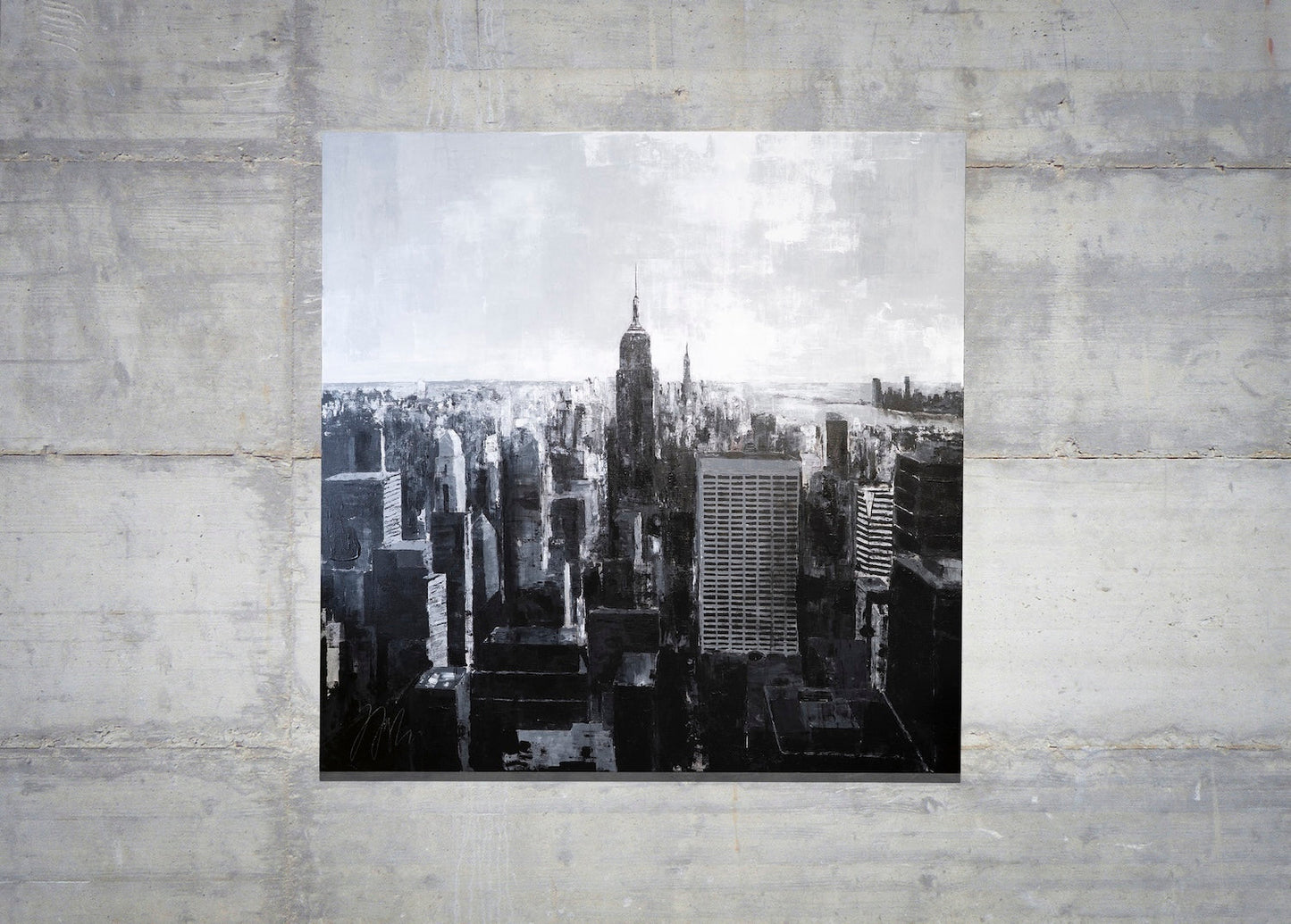 New York city scape composition #15 contemporary painting art