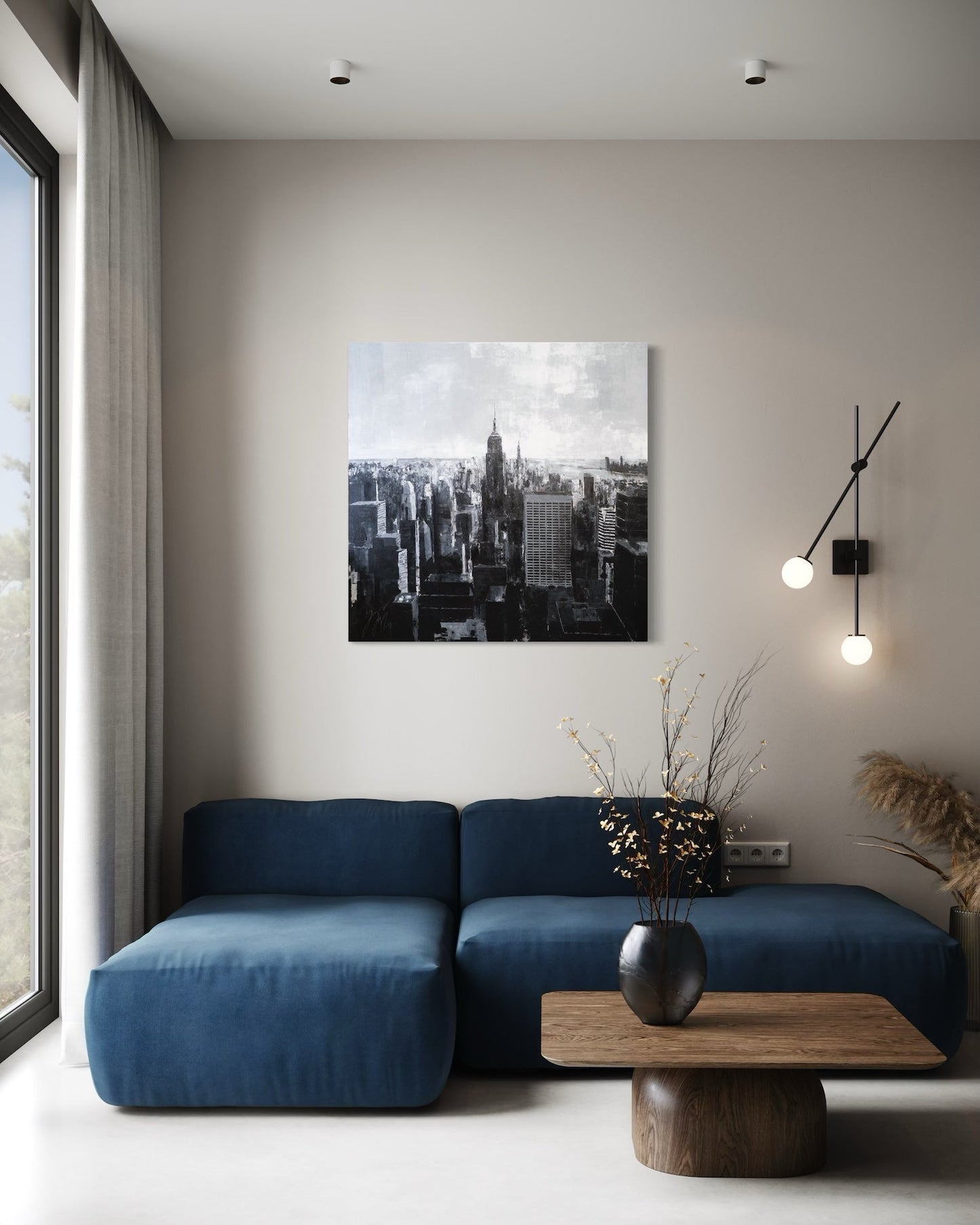 New York city scape composition #15 contemporary painting art