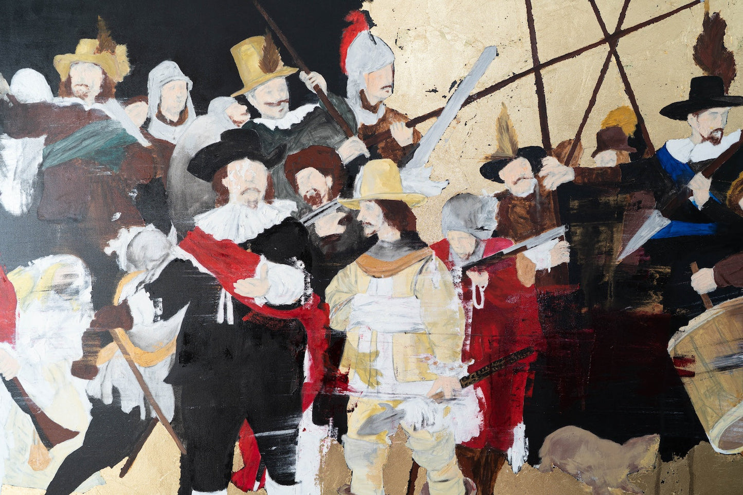 Night Watch contemporary after Rembrandt contemporary painting art