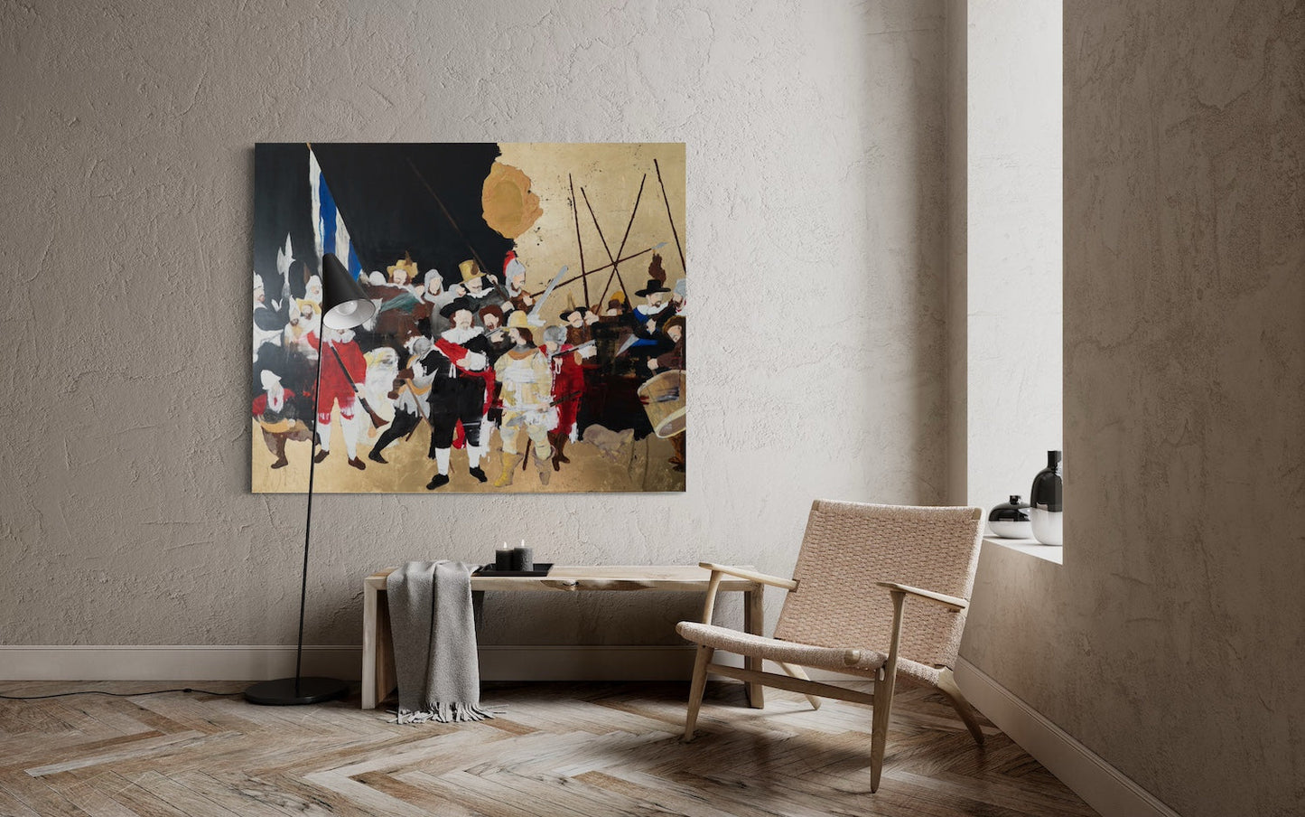 Night Watch contemporary after Rembrandt contemporary painting art