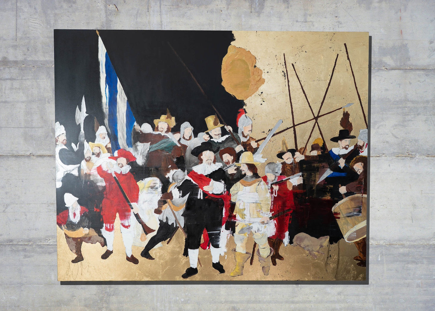 Night Watch contemporary after Rembrandt contemporary painting art