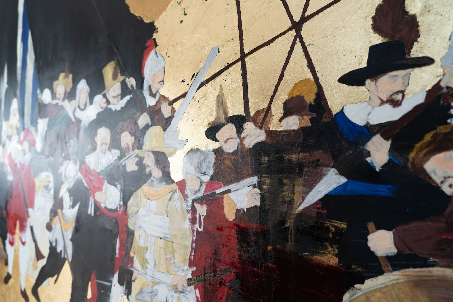 Night Watch contemporary after Rembrandt contemporary painting art