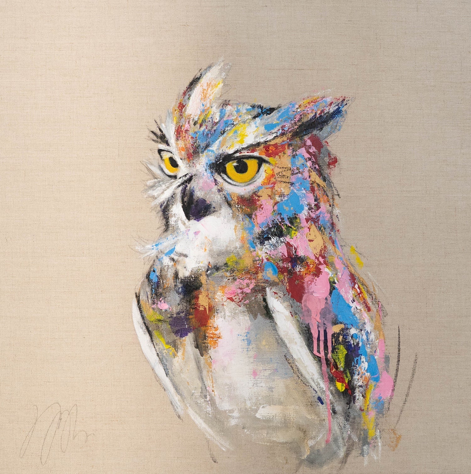 owl contemporary painting art