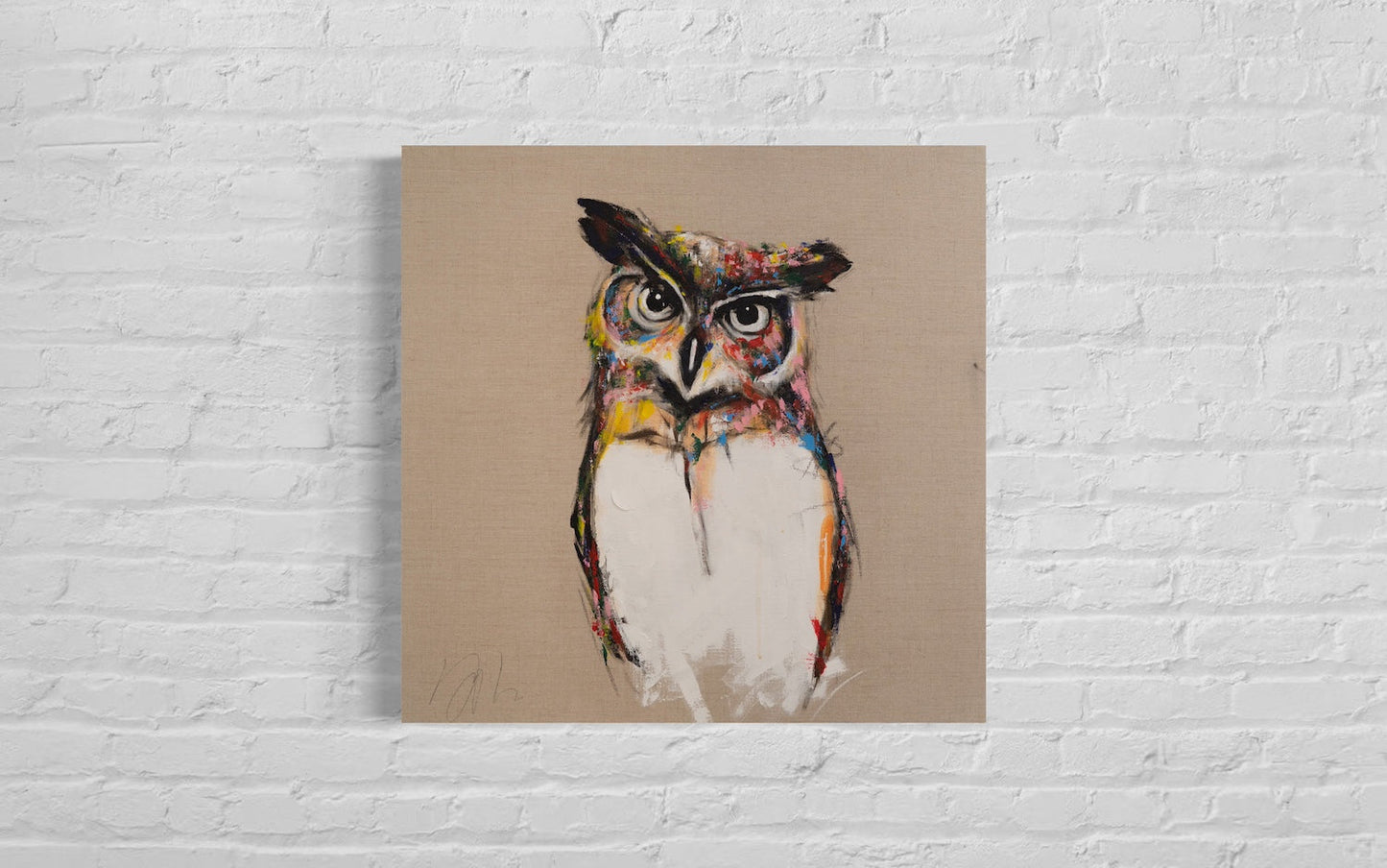 Owl contemporary painting art