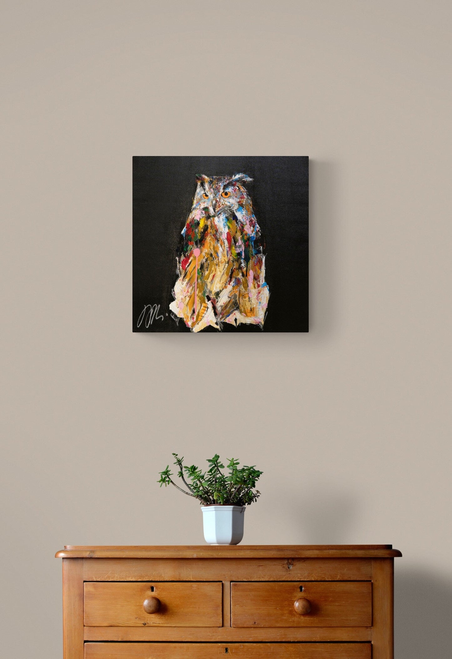 owl contemporary painting art