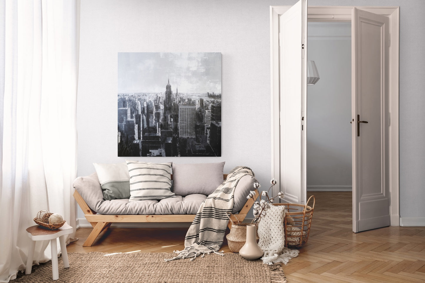 Title of artwork "New York, city scape composition #15" contemporary painting