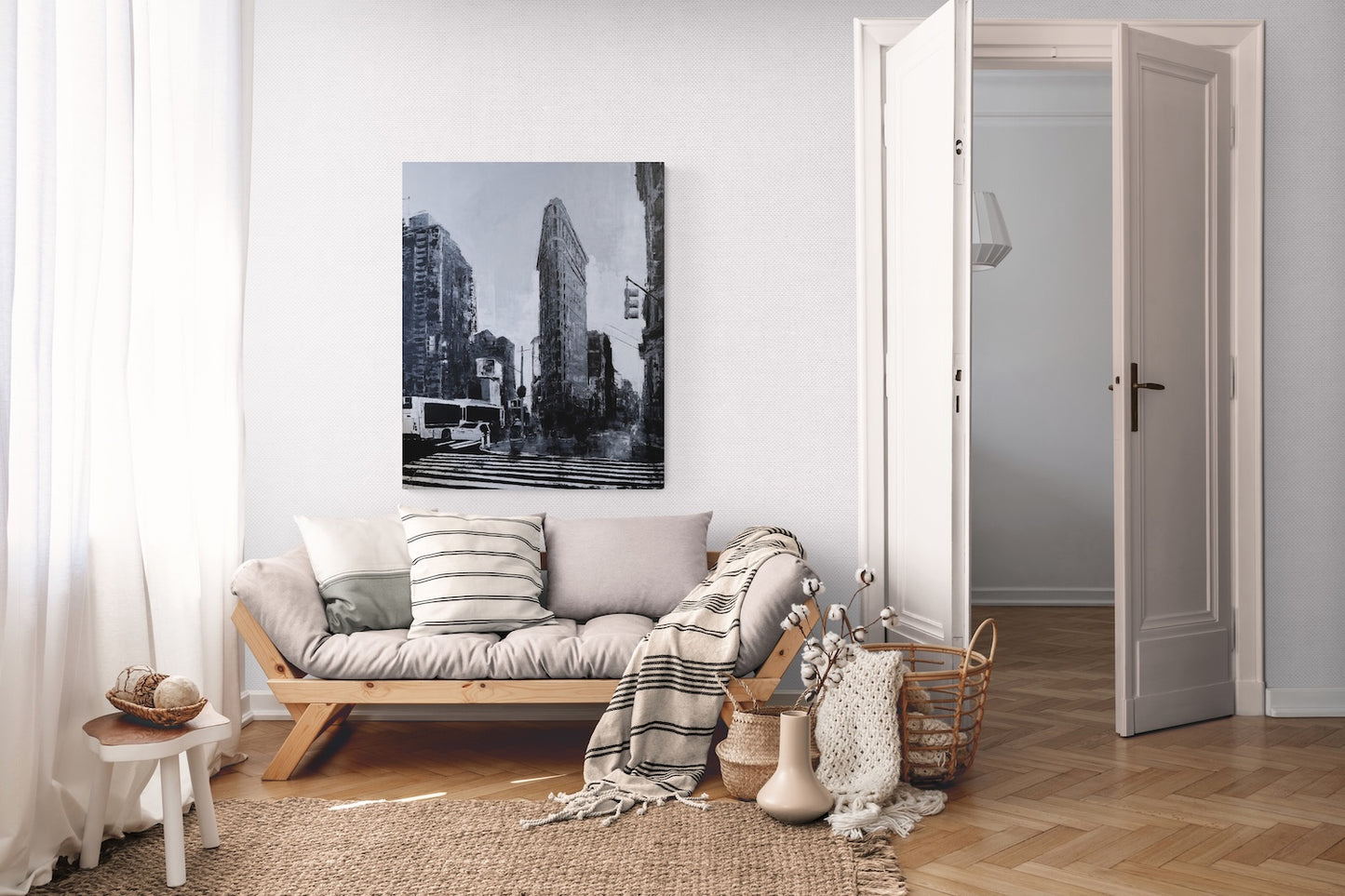 Title of artwork "New York, city scape composition #16" contemporary painting