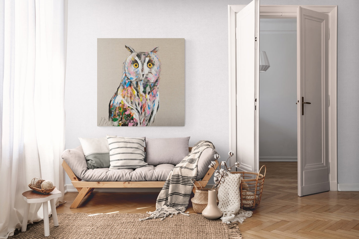 Title of artwork "Owl" contemporary painting