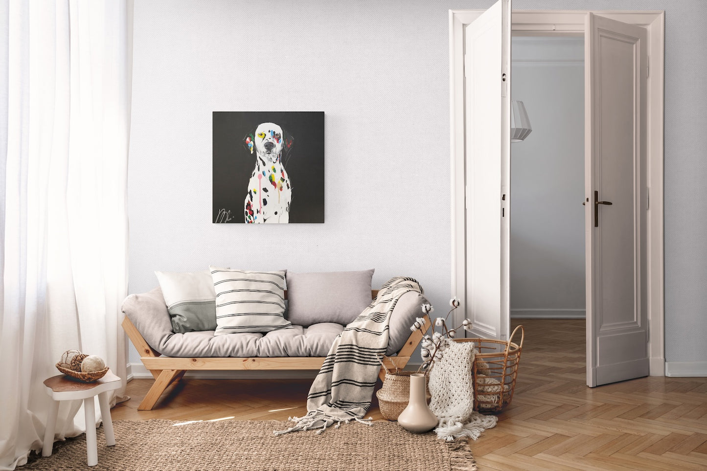 Title of artwork "Dalmatian" contemporary painting