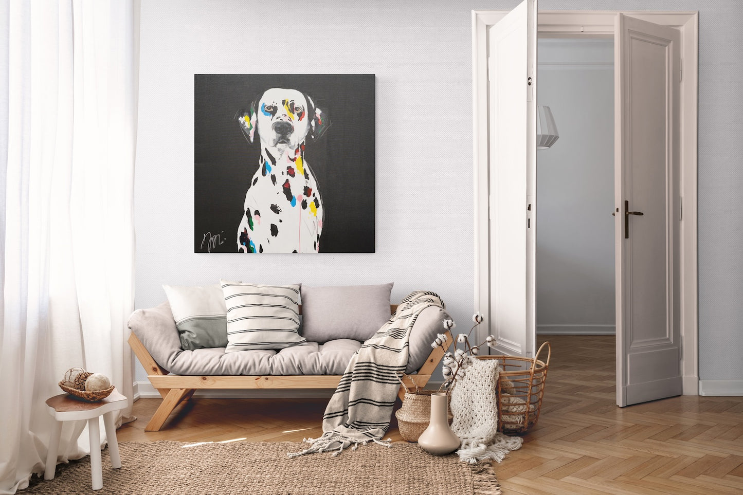 Title of artwork "Dalmatian" contemporary painting