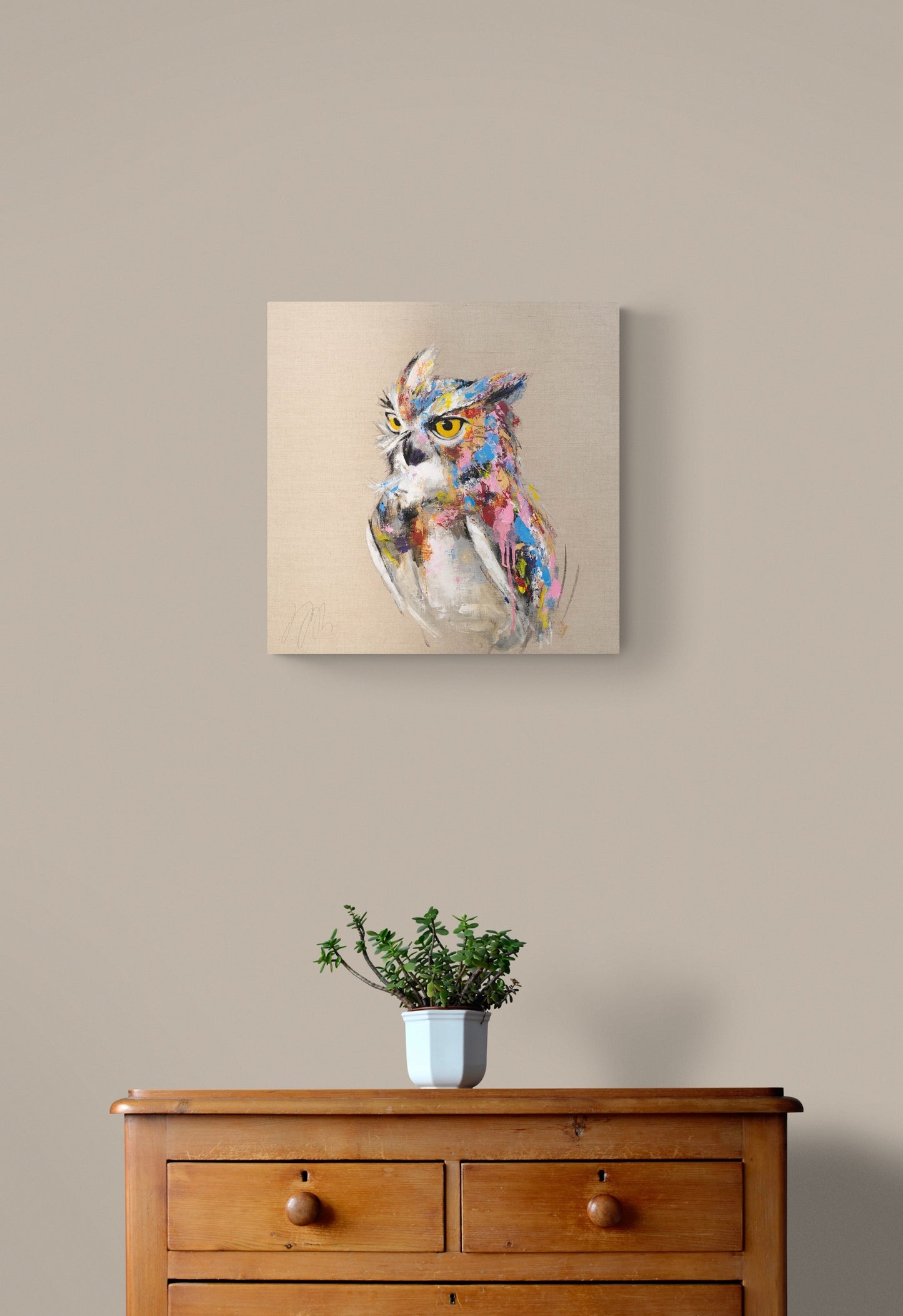 owl contemporary painting