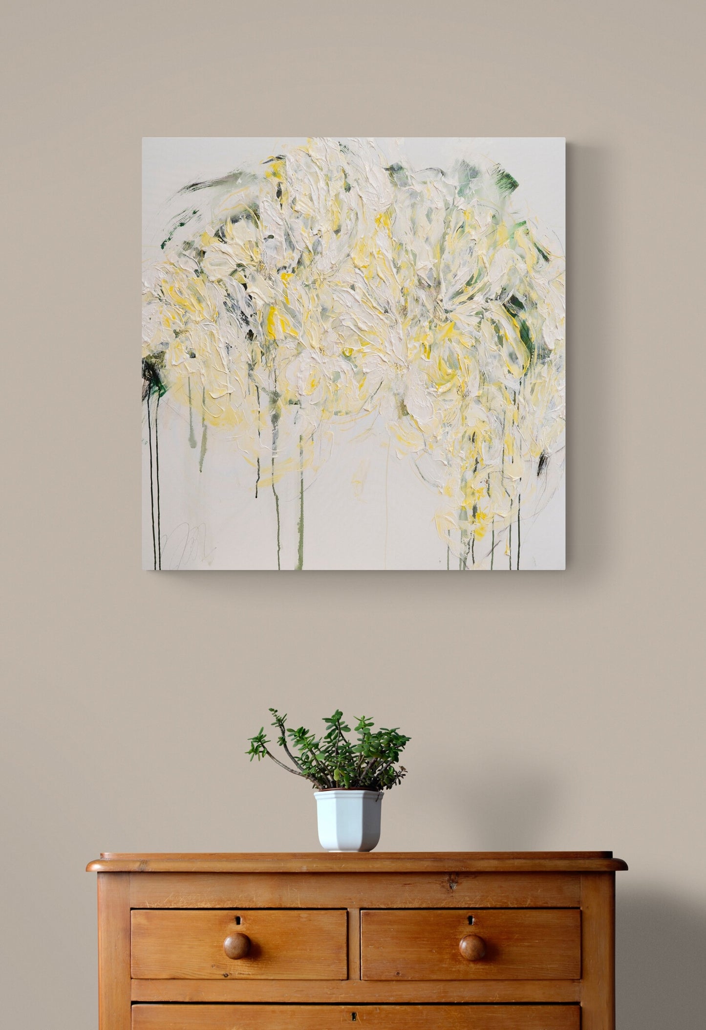 Title of artwork "Flowers" contemporary painting
