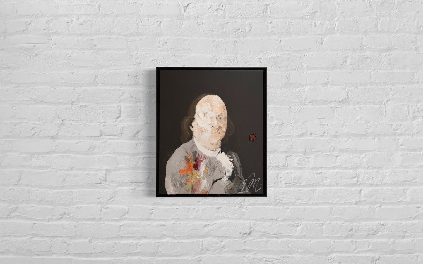 Portrait work UNTITLED (Benjamin Franklin) contemporary painting art