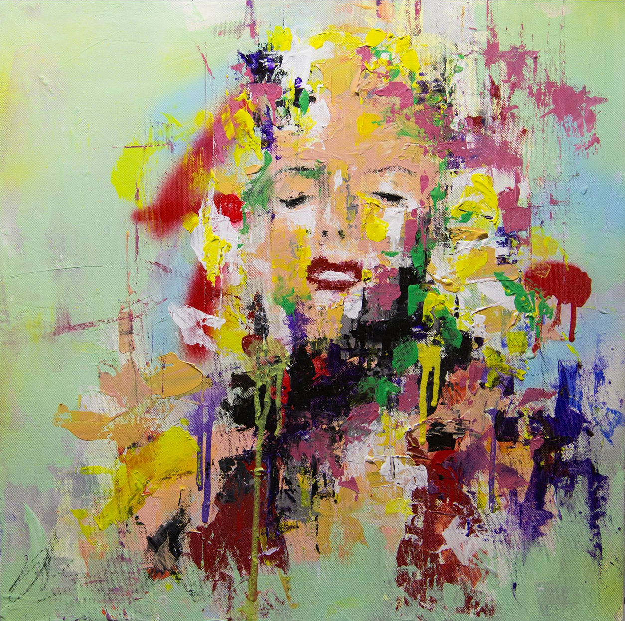 Portrait work UNTITLED (Marilyn Monroe) contemporary painting art