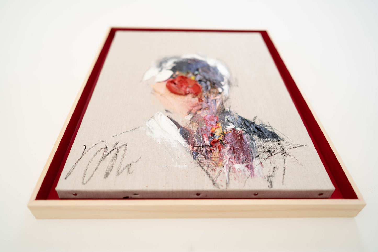 Red Portrait work contemporary painting art