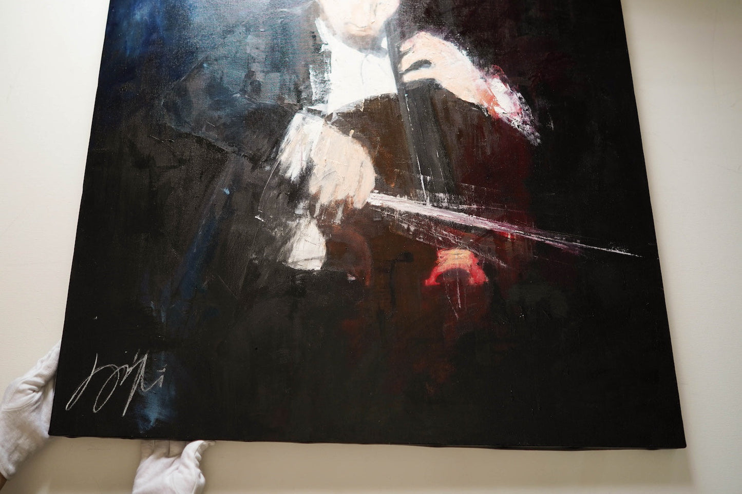 The Cellist contemporary painting art