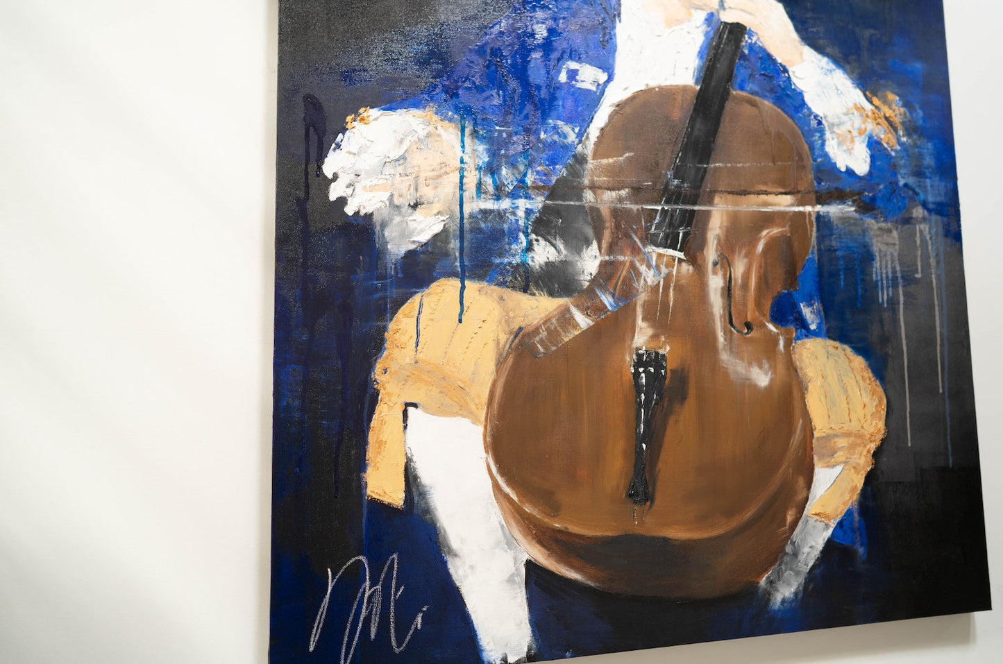 The Cellist contemporary painting art