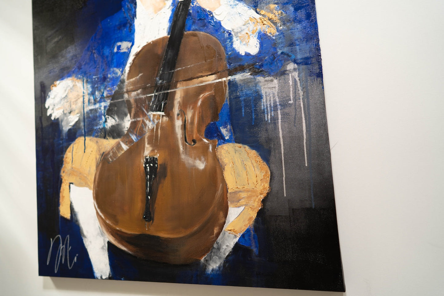 The Cellist contemporary painting art