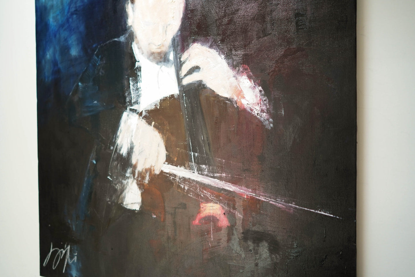 The Cellist contemporary painting art