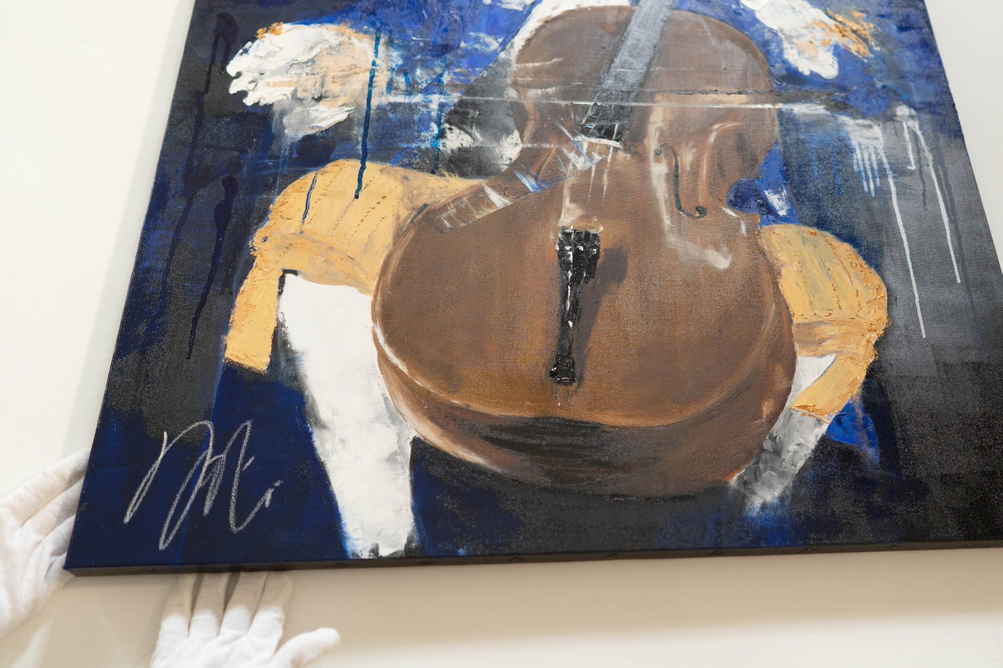 The Cellist contemporary painting art