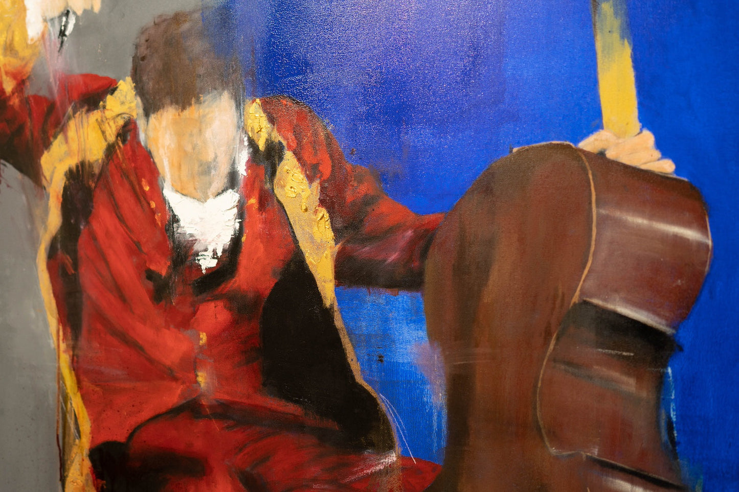 The Cellist contemporary painting art