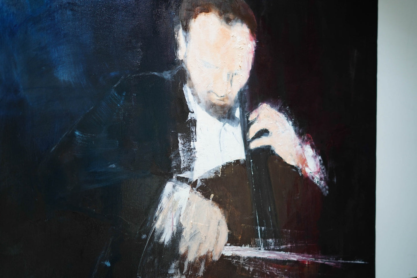 The Cellist contemporary painting art