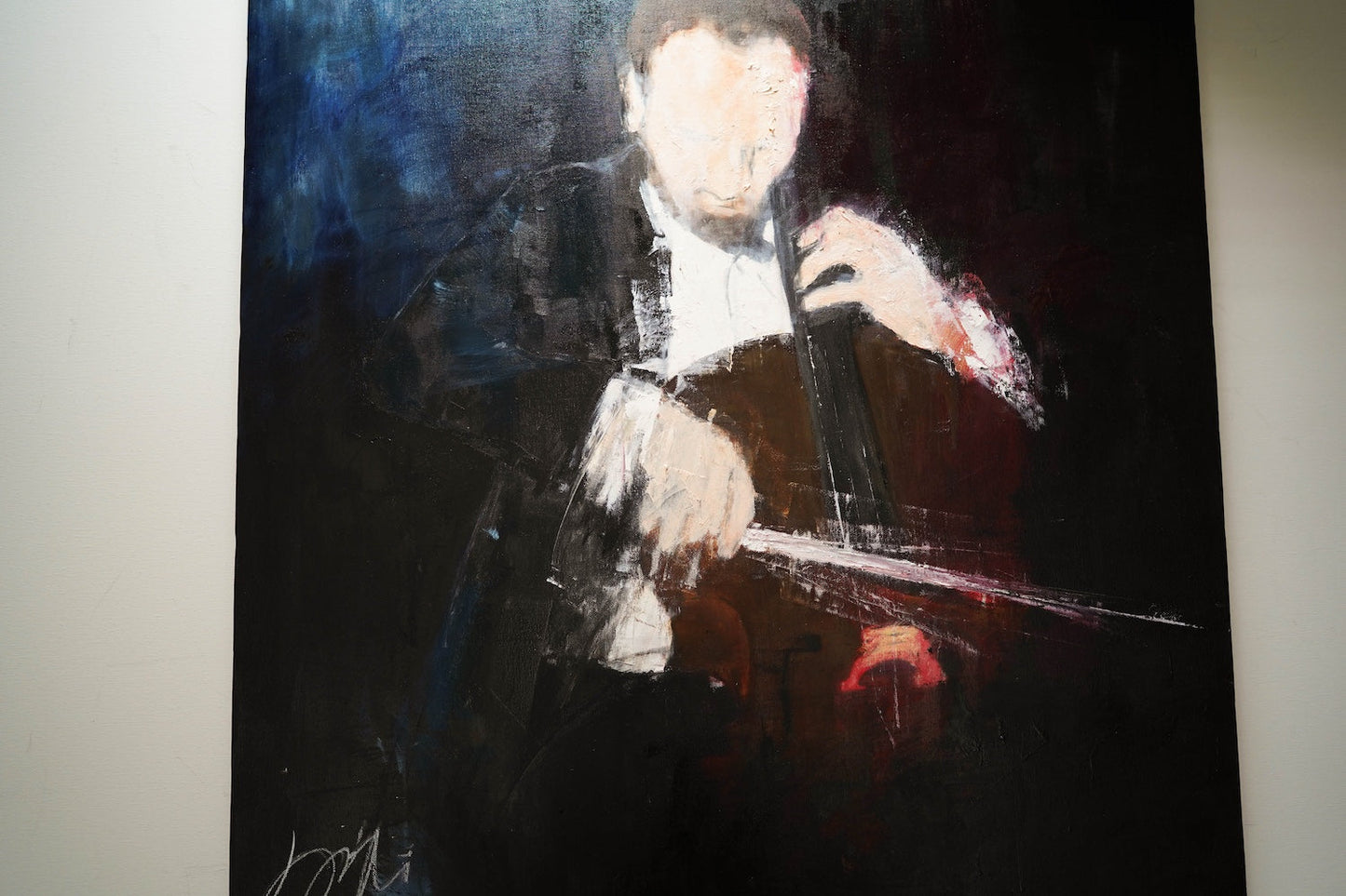 The Cellist contemporary painting art