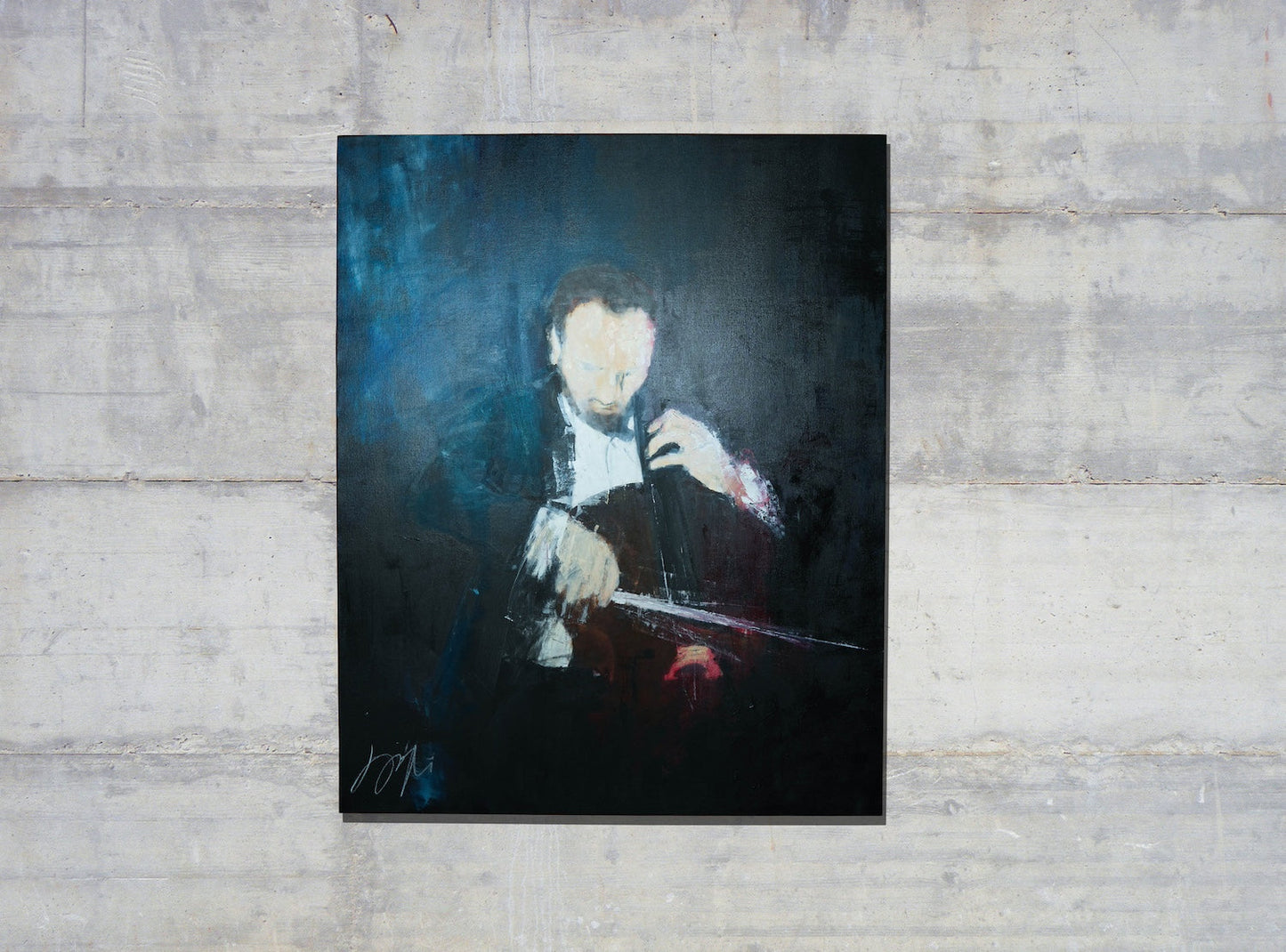 The Cellist contemporary painting art