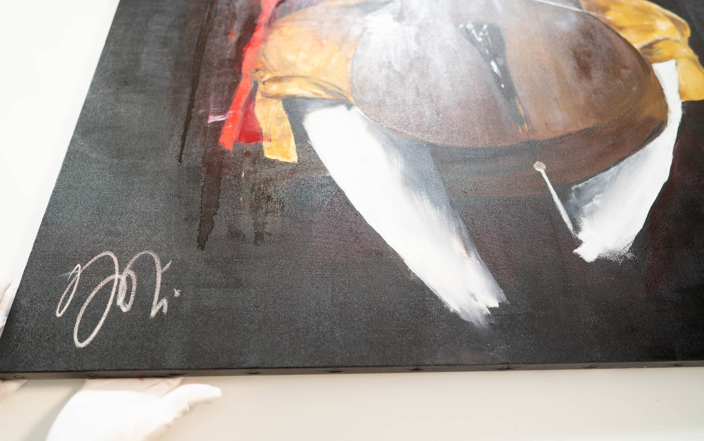 The Cellist contemporary painting art