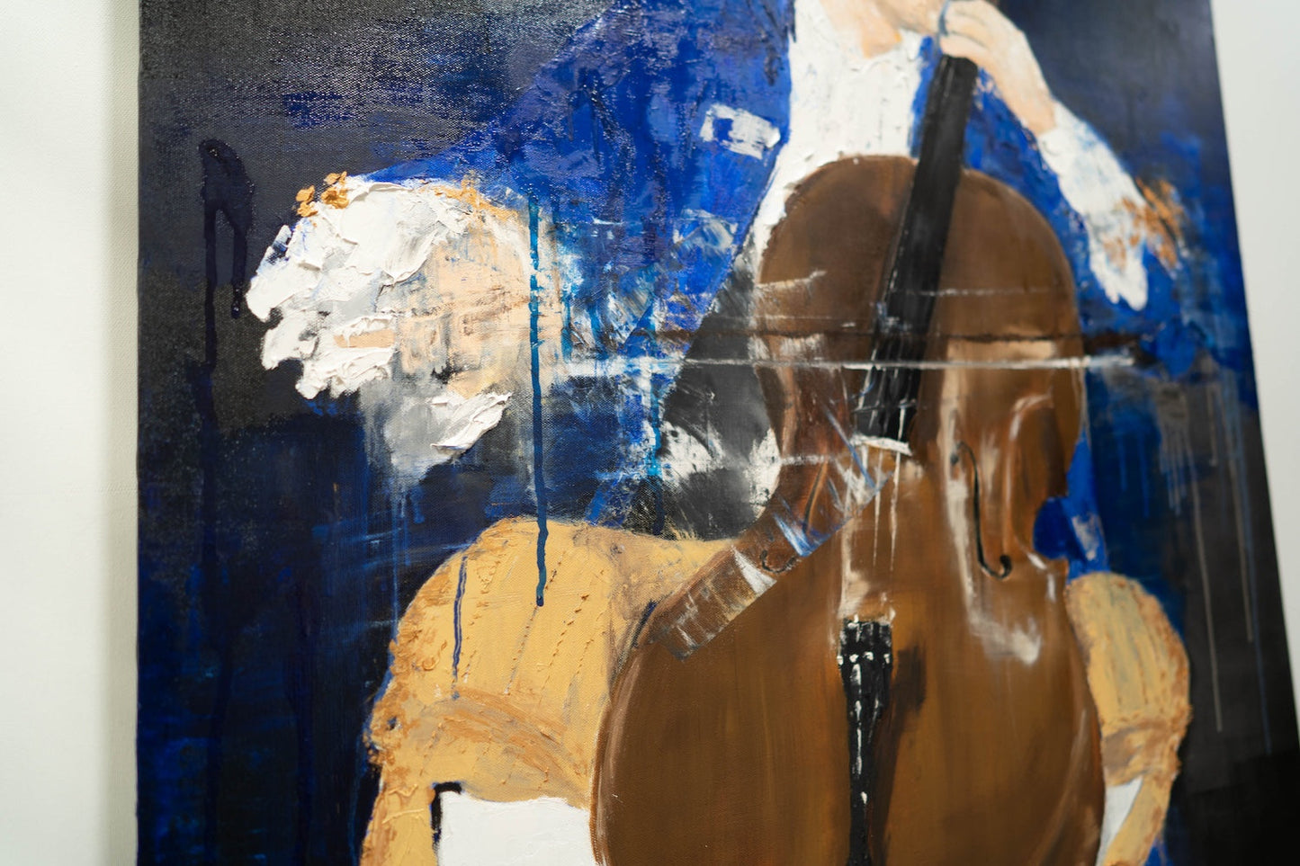 The Cellist contemporary painting art