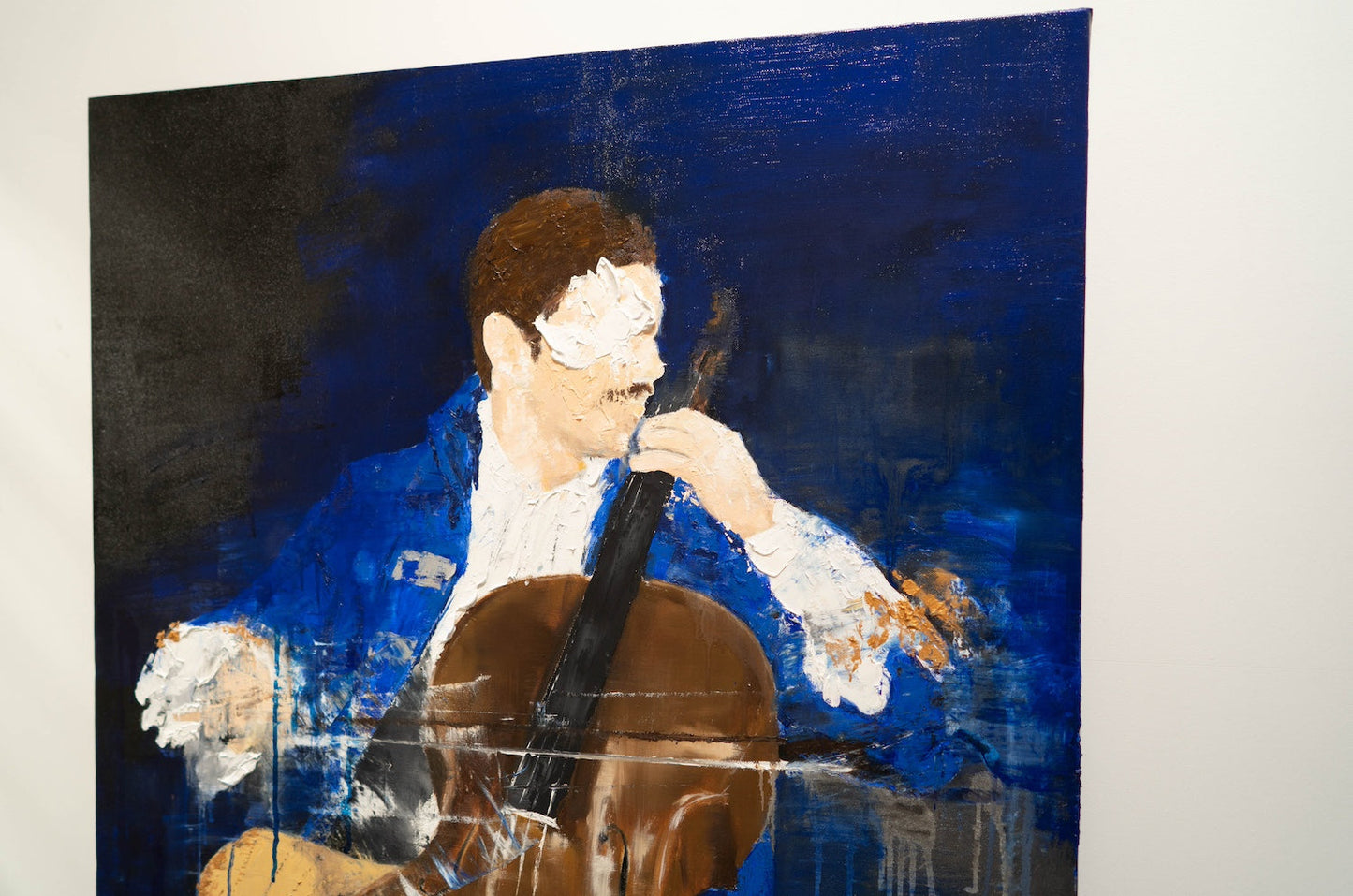 The Cellist contemporary painting art