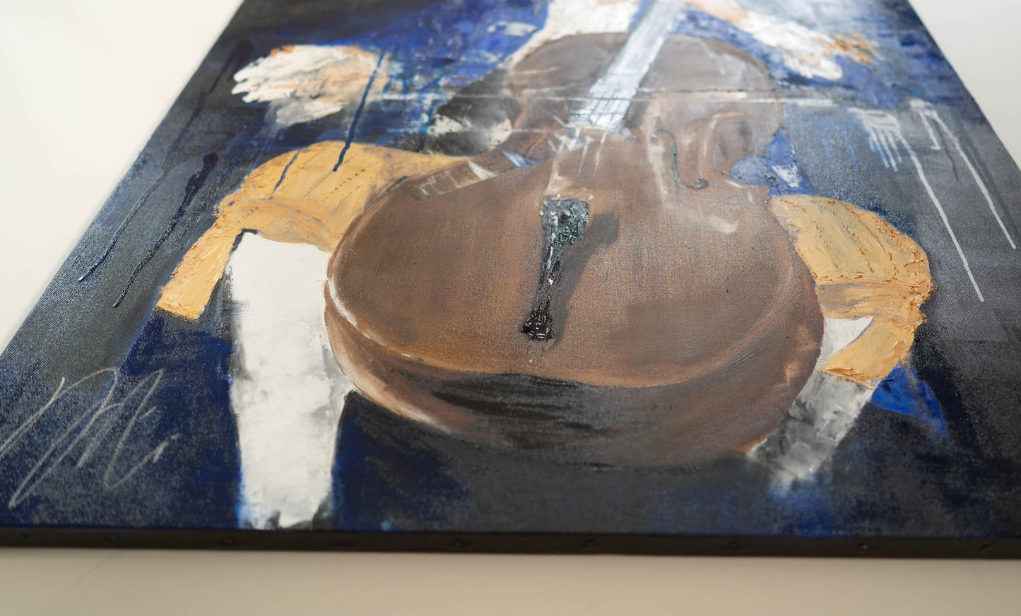The Cellist contemporary painting art
