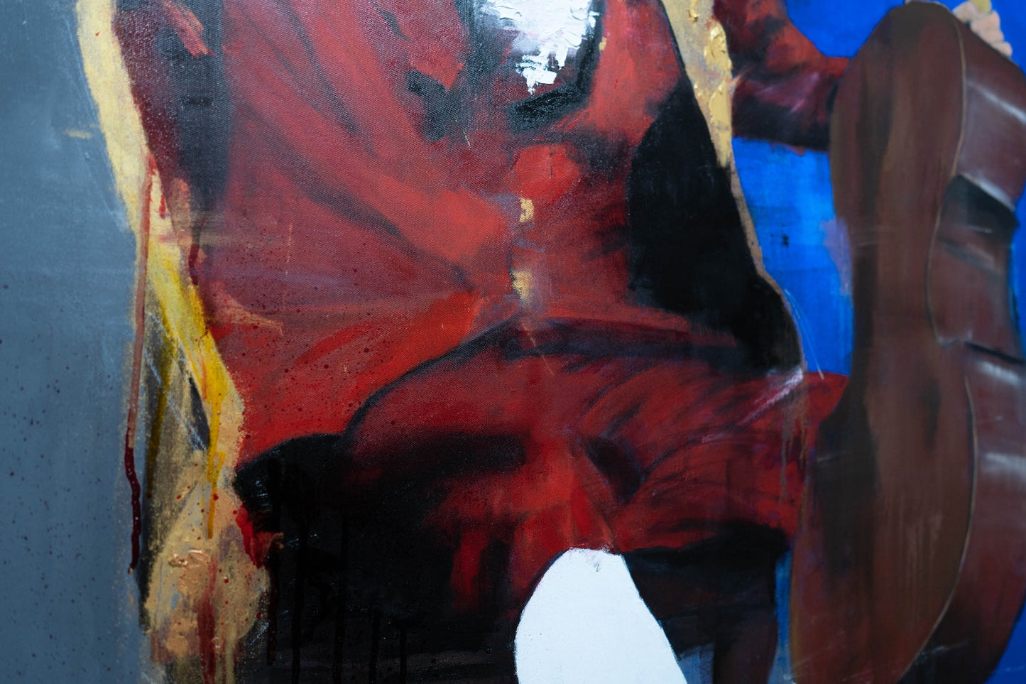 The Cellist contemporary painting art
