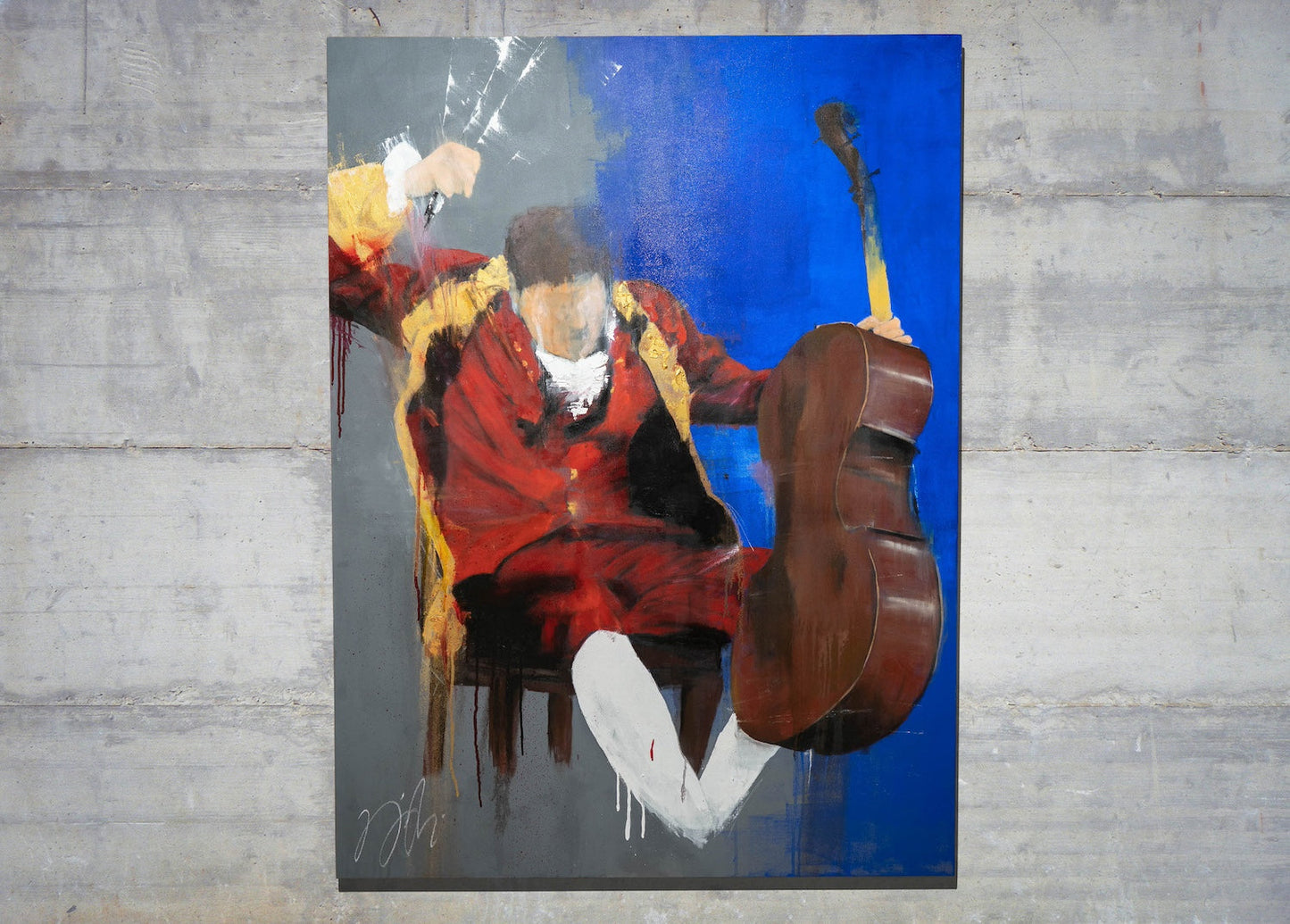 The Cellist contemporary painting art