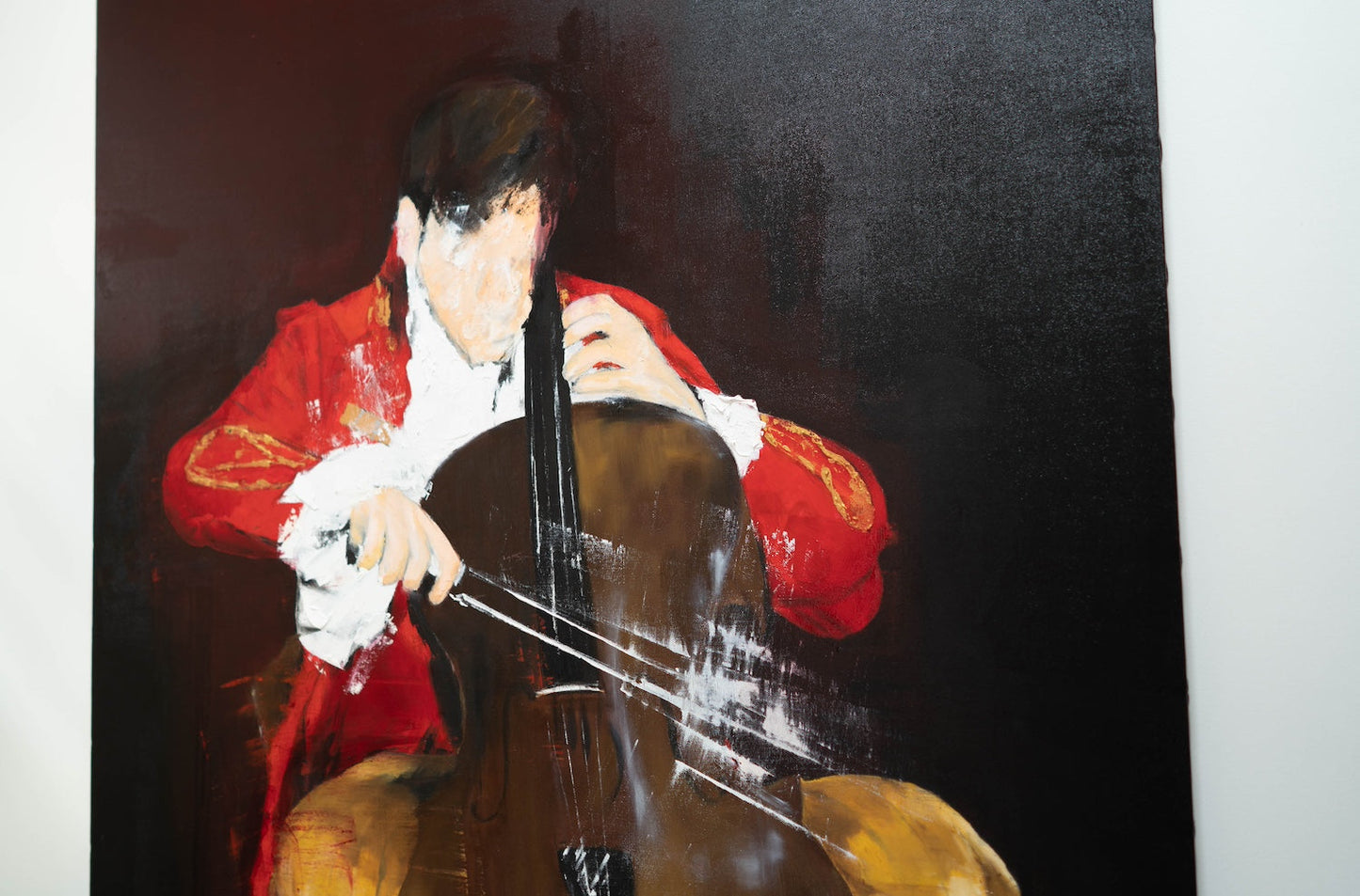 The Cellist contemporary painting art
