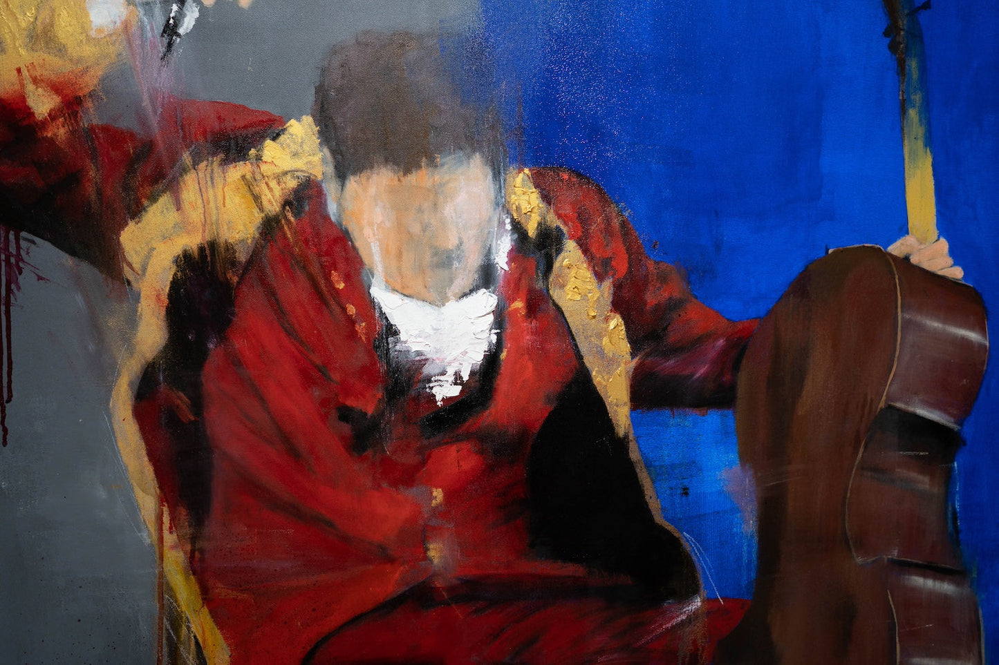 The Cellist contemporary painting art