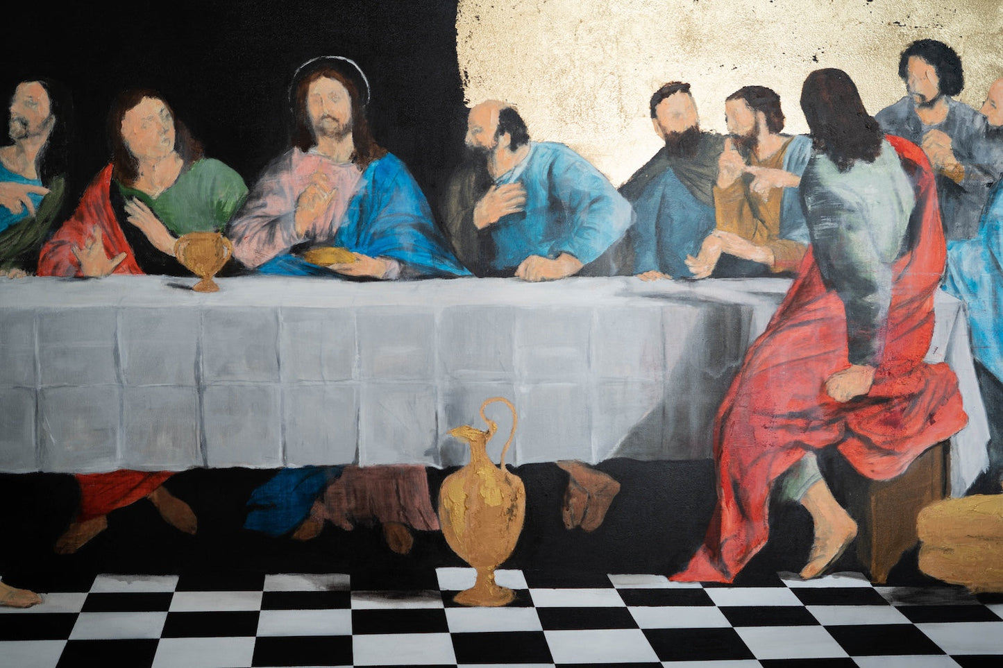 The last supper contemporary. contemporary painting art
