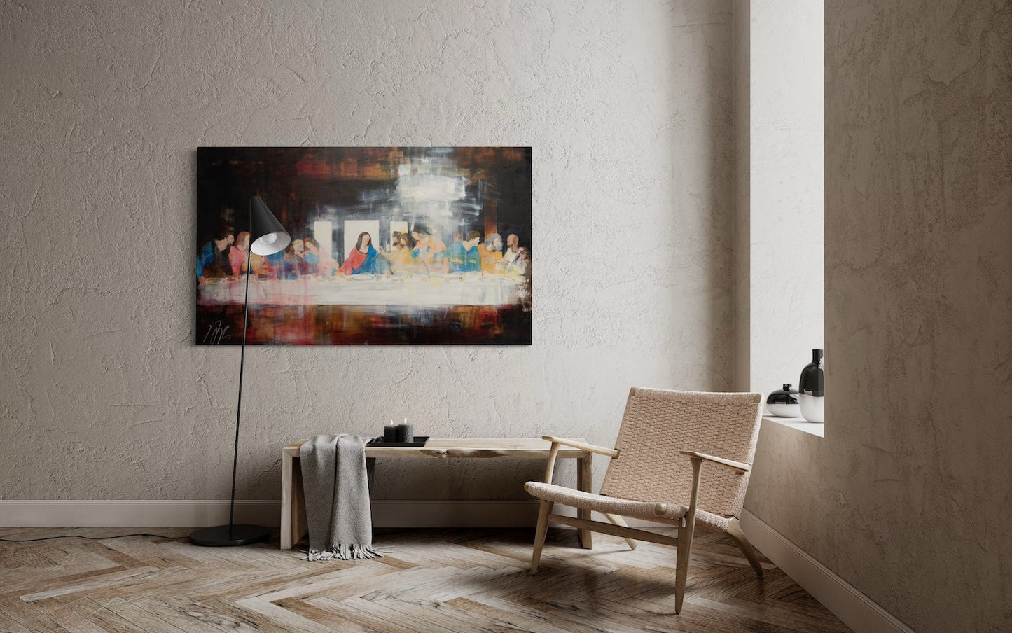 The last supper contemporary. contemporary painting art