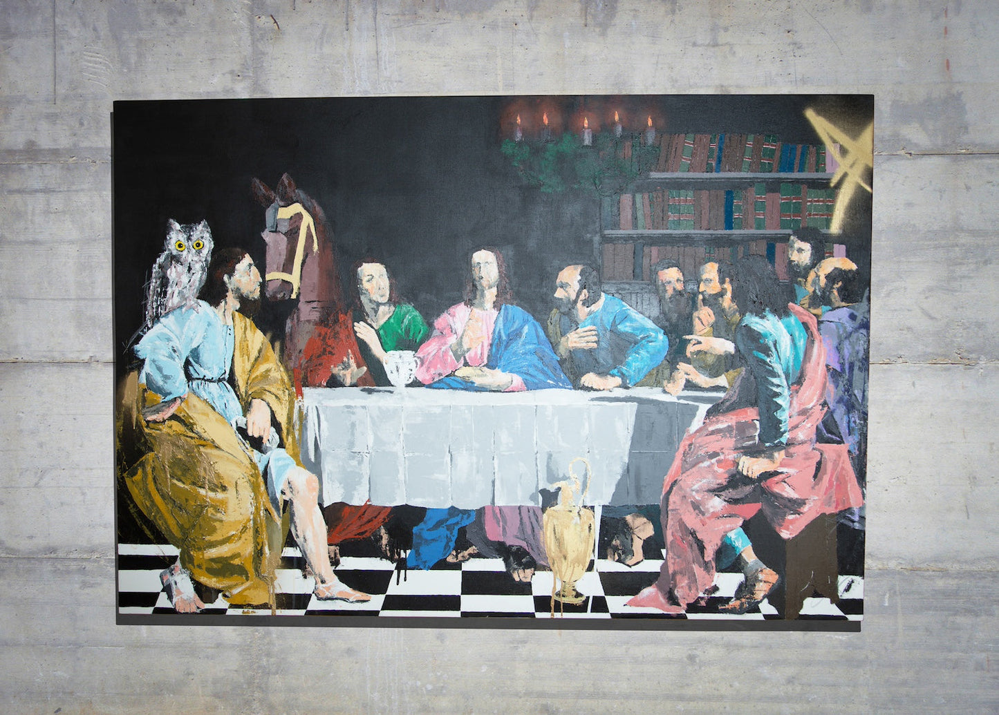 The last supper contemporary. contemporary painting art