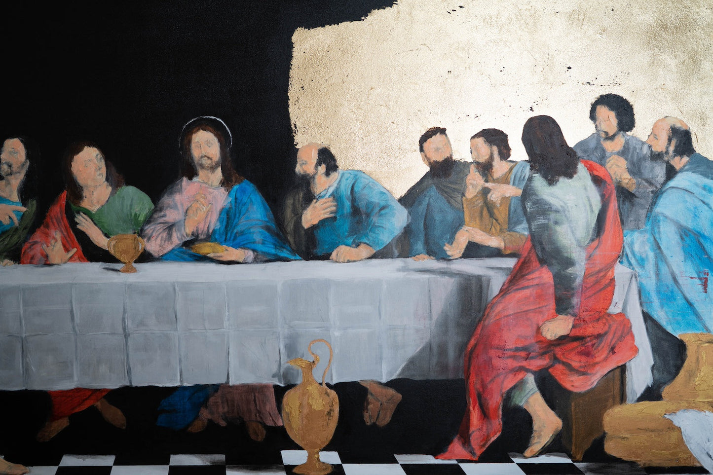 The last supper contemporary. contemporary painting art